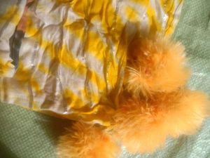 Yellow Scarf with Pom Po