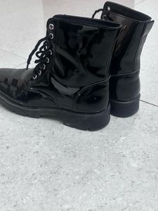 Black Patent Leather Boots