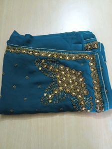 Elegant Teal Saree