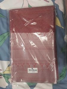 Banaras Saree With Blouse ( Silver)