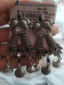 Black Metal Earings