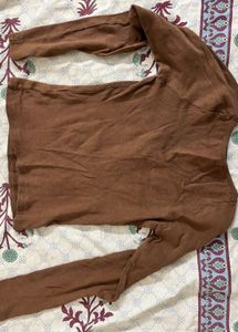 Brown Long Sleeve Top
