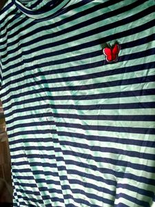 Striped T-Shirt with Butterfly