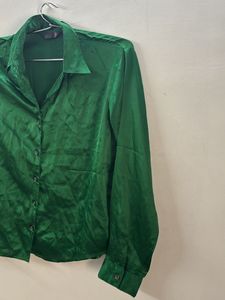 Classic Green Satin Shirt