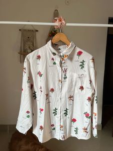 FLORAL PRINTED POLY SILK TOPS