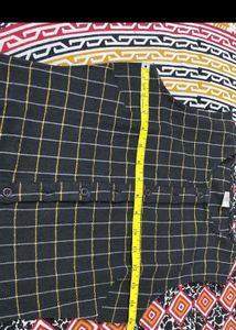 SSS Black Checked Kurti Set (Women)