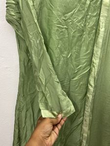 Green Embroidered Kurta Set