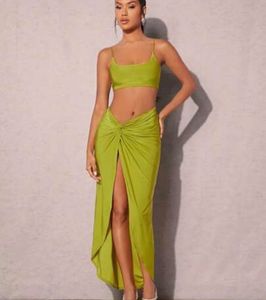 Green Two-Piece Set - Trendy Style —dm worn pic