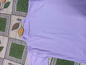 Lilac Turtleneck T Shirt