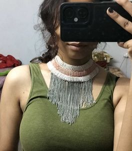 BOHO CHIC Metal Fringed Choker Necklace