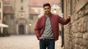 Men's Red Casual Jacket