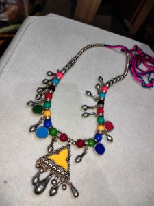 Colorful Beaded Tribal Necklace