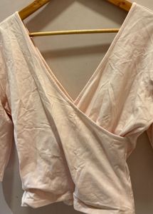 Beautiful Pink Imported Wrap Top