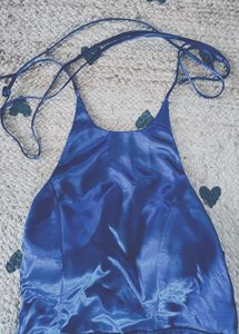 Royal blue Satin Gown