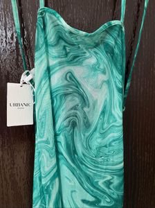 Green Swirl Slip Dress