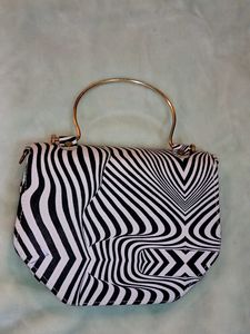 Striking Zebra Print Handbag