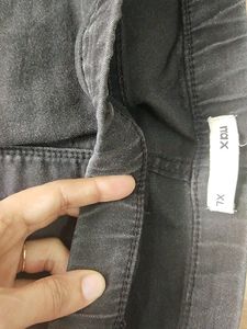 Black Cotton Jeans Pant