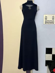 Pintrest Elegant Navy Maxi Dress