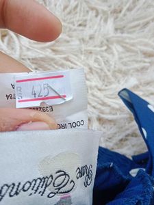 Blue Polka Dot Crop Top