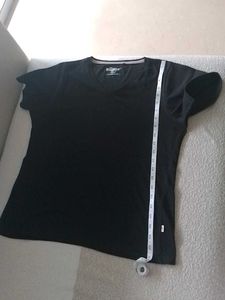 V Shaped black T Shirt