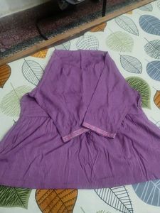 Purple Embroidered Kurta
