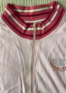 Pink Sleeveless Zip-Up Vest