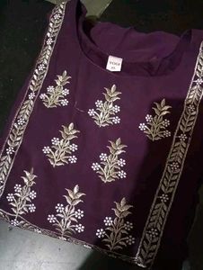 Elegant Purple Gown with Dupatta