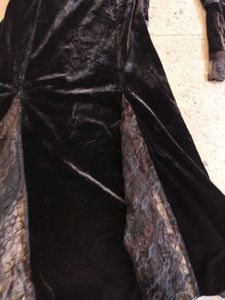 Black gothic Lace Open sleeve Dress
