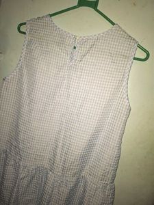 Blue Gingham Ruffle Dress