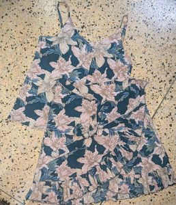 Two Piece Set Of Wrap Skirt N Cami