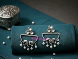 Silver Tone Drop Earrings