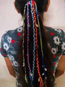 Navratri Boho Braided Hair Tie with Charms