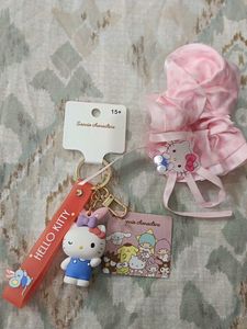 Miniso Hello Kitty Key chain and Scrunchie