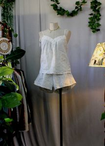 Cute Embroidered Cami & Shorts Set