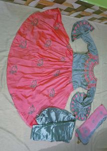 Short Frock With Pant & Dupatta