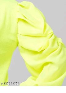 Neon Puff Sleeve Top