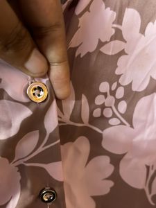 WestSide Partywear Blouse Shirt Brown And Pink