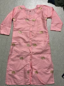 baby pink kurti