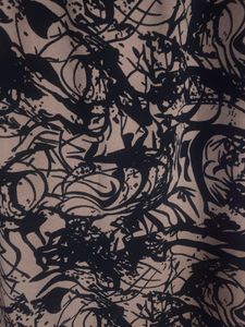 Brown Clr Dress With Black Print