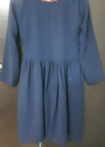 Embroidered Navy kurti