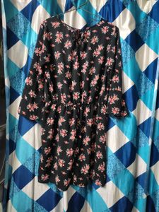 ❤‍🔥Black Floral Mini Dress
