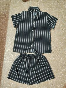 Cute Striped Night Suit