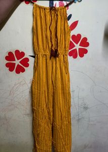 Yellow Sleeveless Jumpsuit,One Time Wear,No Damage ,