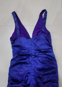 Elegant Purple Ruched Dress