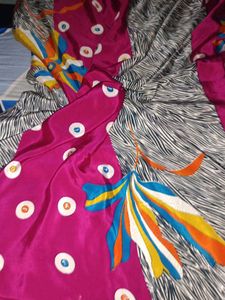 Floral Print crape saree