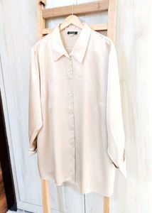 Beige Colour Satin Shirt Bust Size-52