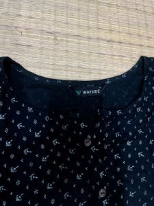 Patterned Black Kurta