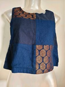 Small/ Medium Size Patch Work Crop Top