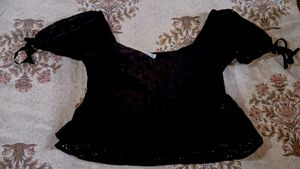 Women Stylish Self- Design Sweetheart Neck Top