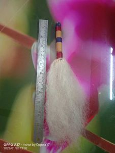 Wooden Handle Chamor For Pooja